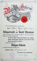 1910 / Buergerschein von Alfred Geyer